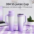 BDL-009PRO 2-i-1 batteridrevet juicepresse/blender med håndtak - 650ml - lilla