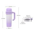 BDL-009PRO 2-i-1 batteridrevet juicepresse/blender med håndtak - 650ml - lilla