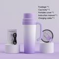 BDL-009PRO 2-i-1 batteridrevet juicepresse/blender med håndtak - 650ml - lilla