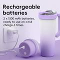 BDL-009PRO 2-i-1 batteridrevet juicepresse/blender med håndtak - 650ml - lilla
