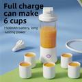 BDL-010PRO 2-i-1 oppladbar juicepresser/vannflaske - 450ml - hvit