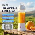 BDL-010PRO 2-i-1 oppladbar juicepresser/vannflaske - 450ml - hvit