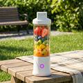 BDL-010PRO 2-i-1 oppladbar juicepresser/vannflaske - 450ml - hvit