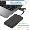 BENFEI 2.5" SATA SSD-stasjonhus - USB-C/USB-A, støtte for UASP og SATA III - svart