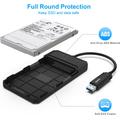 BENFEI 2.5" SATA SSD-stasjonhus - USB-C/USB-A, støtte for UASP og SATA III - svart