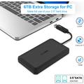 BENFEI 2.5" SATA SSD-stasjonhus - USB-C/USB-A, støtte for UASP og SATA III - svart