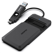 BENFEI 2.5" SATA SSD-stasjonhus - USB-C/USB-A, støtte for UASP og SATA III - svart