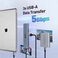 BENFEI 7-i-1 USB-C-adapterhub - 4K HDMI 60Hz, 100W PD, 3x USB-A, SD- og microSD-kortleser