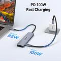 BENFEI 7-i-1 USB-C-adapterhub - 4K HDMI 60Hz, 100W PD, 3x USB-A, SD- og microSD-kortleser