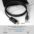 BENFEI DisplayPort/HDMI-kabel - 4K 30Hz - 1.8m - svart