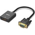 BENFEI HDMI/VGA-adapter - 3.5mm-kontakt, Full HD 1080p - svart