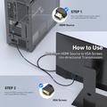 BENFEI HDMI/VGA-kabel - 1.8m - svart