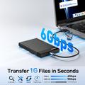 BENFEI SSD-kabinett 2.5" SATA SSD med støtte for USB-C, USB-A og UASP SATA III - svart