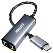 BENFEI USB-C/RJ45-adapter - 1000Mbps - grå
