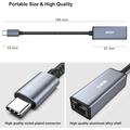 BENFEI USB-C/RJ45-adapter - 1000Mbps - grå