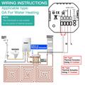 BHT-002 Smart WiFi-termostat for varmtvannsbereder med berøringsskjerm - svart
