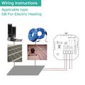 BHT-002 Smart WiFi-termostat for varmtvannsbereder med berøringsskjerm - svart