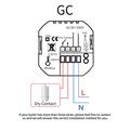 BHT-002 Smart WiFi-termostat for varmtvannsbereder med berøringsskjerm - svart