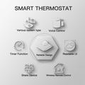 BHT-002 Smart WiFi-termostat for varmtvannsbereder med berøringsskjerm - svart