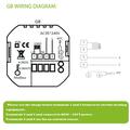 BHT-006GBW Smart termostat for elektrisk gulvvarme - Wi-Fi, Tuya-appen, stemmestyring - hvit