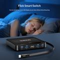 BK-124D 240W ladestasjon for skrivebordet med uttrekkbar USB-C-kabel - 2x USB-C, 2x USB-A