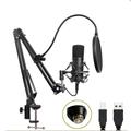 BM-700 Mikrofon med justerbar arm og popfilter for podcaster og streaming