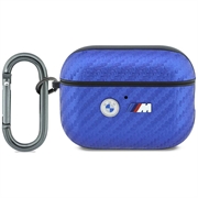 AirPods Pro 3 BMW M Carbon Metal Logo-etui - lyseblått