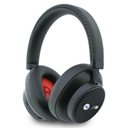 BMW M trådløse on-ear-hodetelefoner med karbon- og metalllogo og ENC - svart