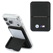 BMW M Carbon Metal Logos MagSafe lommebok med kortholder - svart