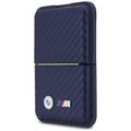 BMW M Carbon Metal Logos MagSafe lommebok med kortholder - marineblå