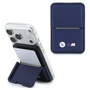 BMW M Carbon Metal Logos MagSafe lommebok med kortholder - marineblå