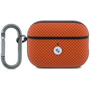 AirPods Pro 3 BMW Textured Sign Kevlar Metal Logo-etui - oransje