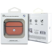 AirPods Pro 3 BMW Textured Sign Kevlar Metal Logo-etui - oransje
