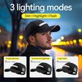 BQ-TD3 Oppladbar LED-baseballcap med 3 lysmoduser - svart
