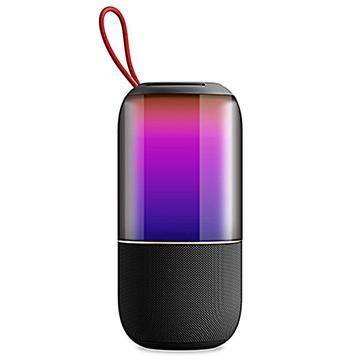 BT2675 Bærbar vanntett Bluetooth-høyttaler med RGB-lys - svart