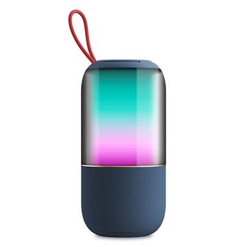 BT2675 Bærbar vanntett Bluetooth-høyttaler med RGB-lys - blå