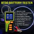 BT30 batteritester og -analysator for biler, motorsykler og lastebiler - 1.8", 6V/12V/24V