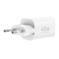 BUDI AC020EW GaN hurtiglader for USB-C 45W - hvit