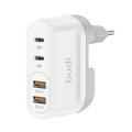 BUDI AC326TQEW Multiport 40W lader med 2x USB-C/USB-A - hvit