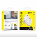 BUDI AC326TQEW Multiport 40W lader med 2x USB-C/USB-A - hvit