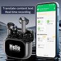 BY16 Smart stemmeoversettelse trådløse øretelefoner - 150+ språkoversetter - hvit