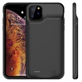 iPhone 11 Pro Max Backup Ladedeksel - 6500mAh - Svart
