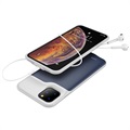 iPhone 11 Pro Max Backup Ladedeksel - 6500mAh - Mørkeblå / Grå