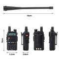 Baofeng UV-5R Dual-Band Sender/Mottaker- Svart