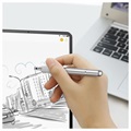 Baseus 2-i-1 Kapasitiv Touchscreen Stylus og Ballpoint Pen - Sølv
