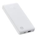 Baseus Airpow Lite 10000mAh powerbank med USB-C-kabel - 15W - hvit