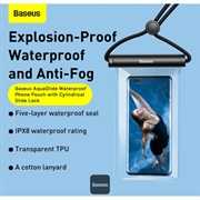 Baseus AquaGlide BS-PC030 vanntett mobildeksel - IPX8 - 7.2" - svart / gjennomsiktig