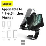 Baseus Big Mouth Pro SUDZ-A01 universell mobiltelefonholder til bil - 4.7-6.5" - svart