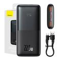 Baseus Bipow Pro Digital Display Fast Charge Power Bank 10000mAh/22.5W - 2xUSB, USB-C - Svart