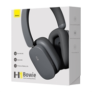 Baseus Bowie H1 Over-Ear trådløse hodetelefoner - Bluetooth 5.2, ANC - Grå
